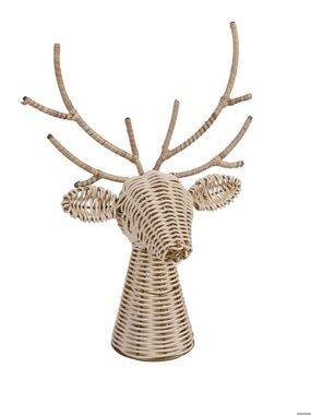 Rattan & Metal Reindeer Decor Brown - Holiday Time 14”
